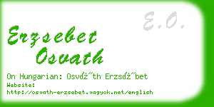 erzsebet osvath business card